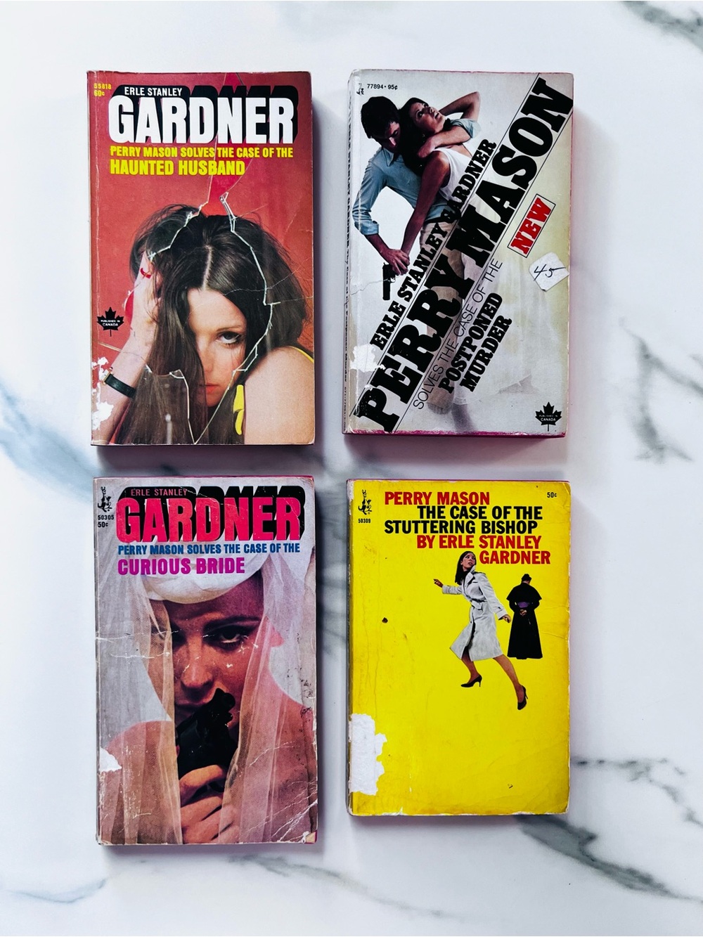 Vintage 1960s 1970s Perry Mason Erle Stanley Gardner Paperback Books Lot of 4